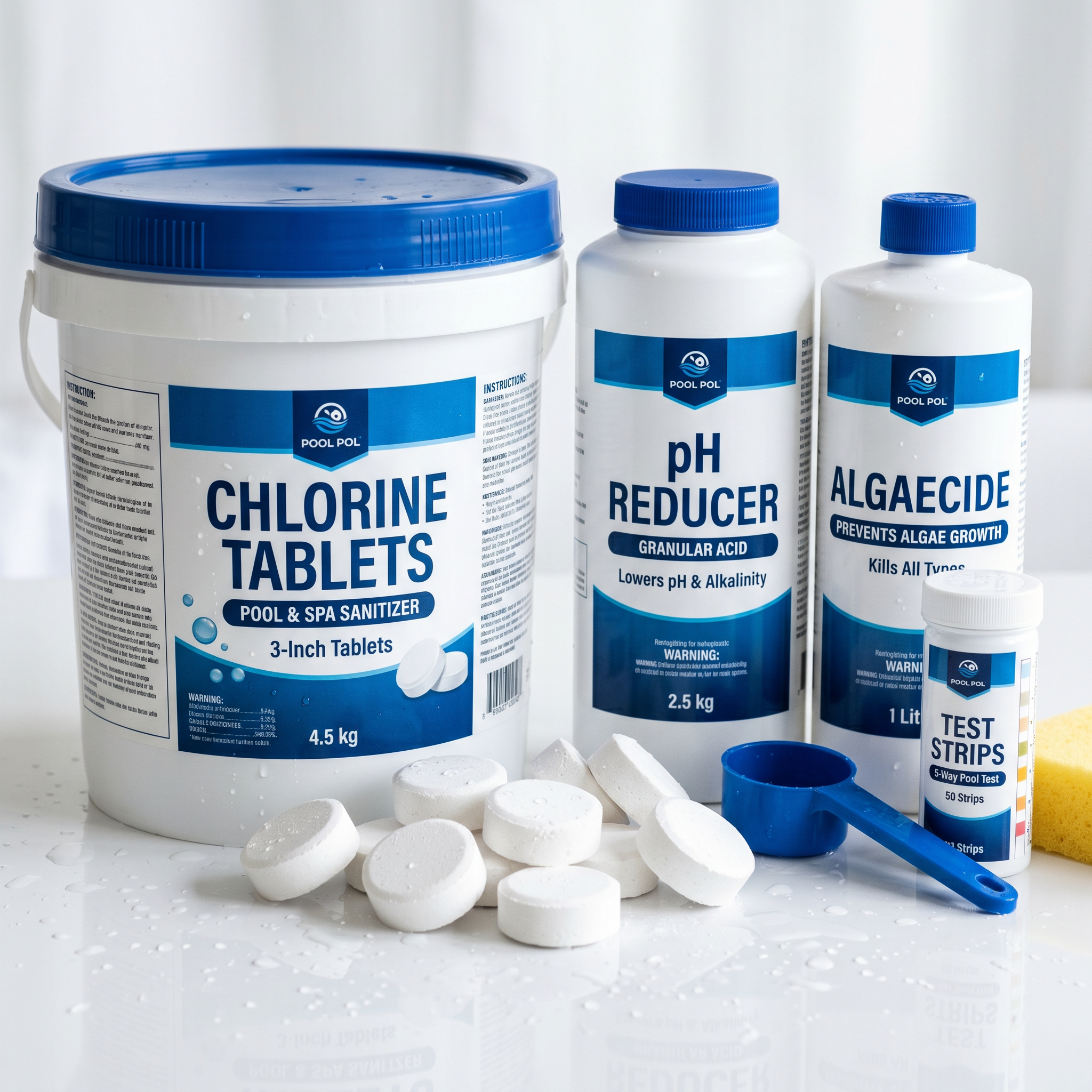 Kit de tratamiento químico para piscina
