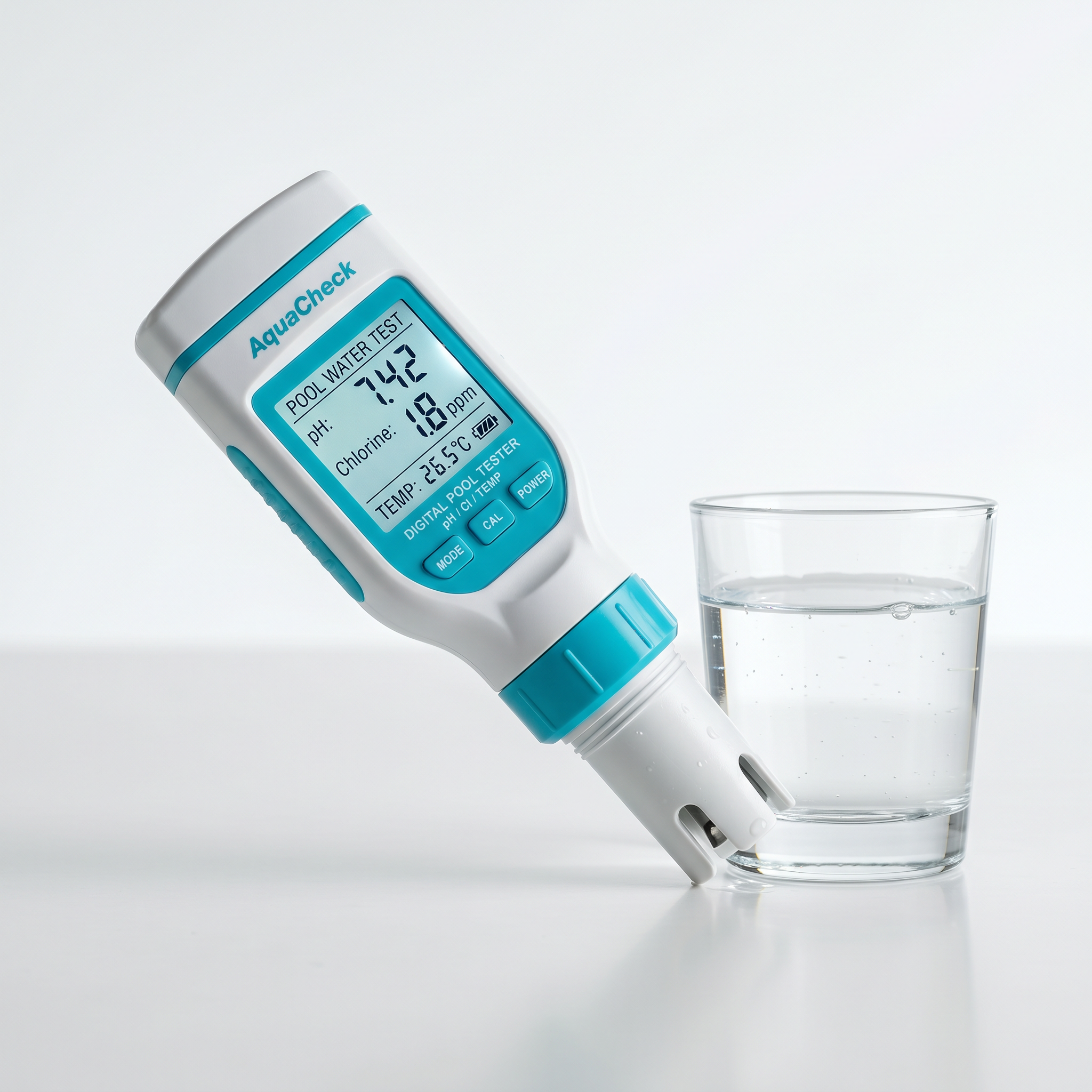 Tester digital de pH y cloro